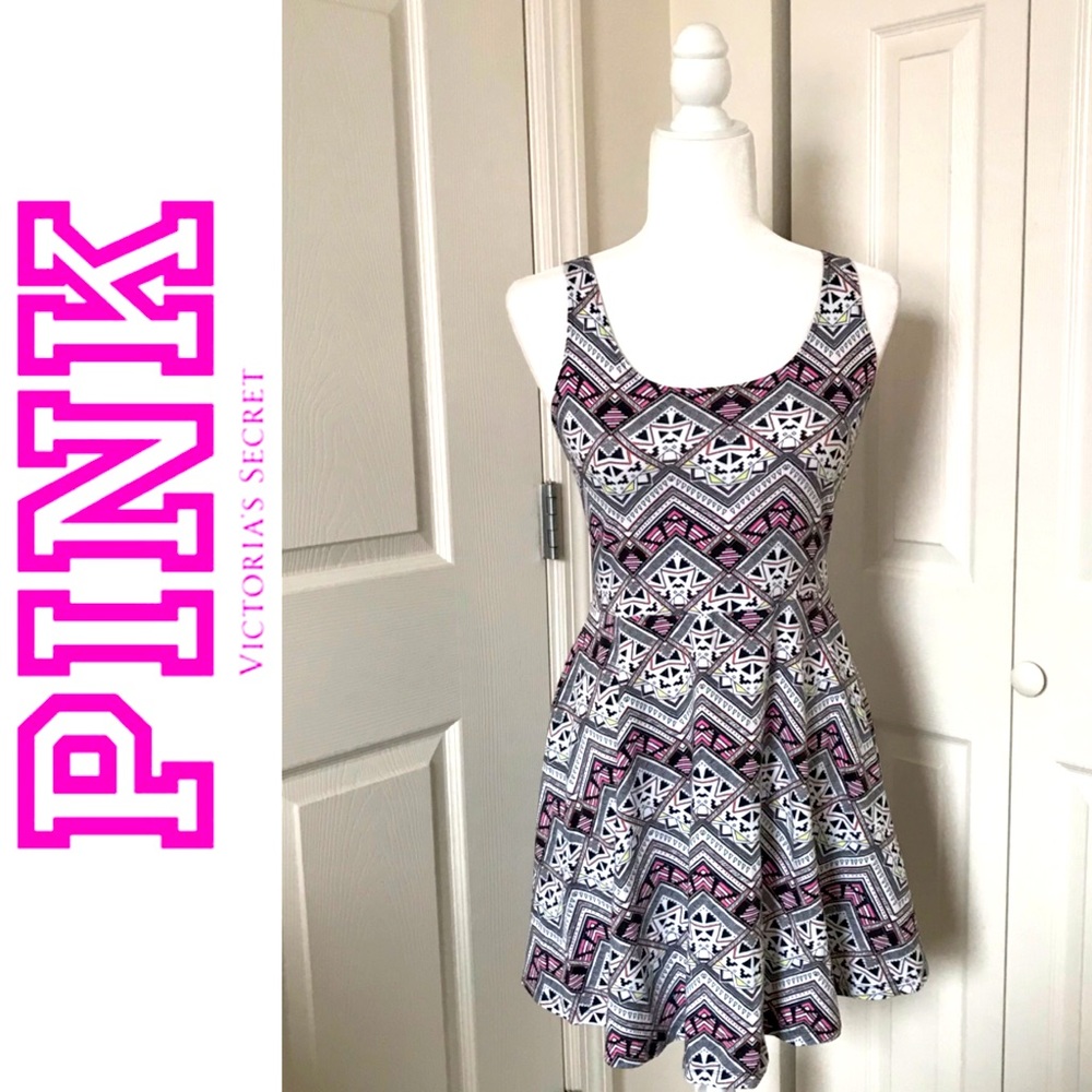 ❌SOLD❌VS PINK Tribal Print Fit-and-Flare dress